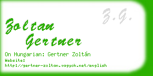 zoltan gertner business card