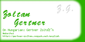 zoltan gertner business card